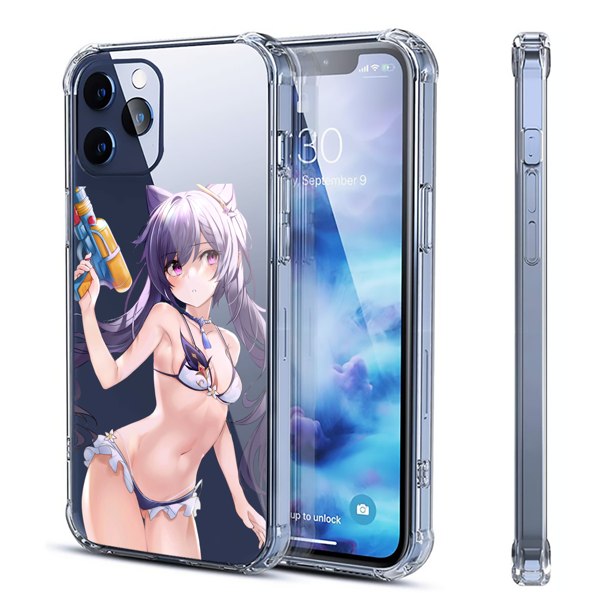 げんし神 刻晴 こくせい genshin Kokusei 【iPhone 12シリーズ対応】透明スマホケース（クリアソフトケース）